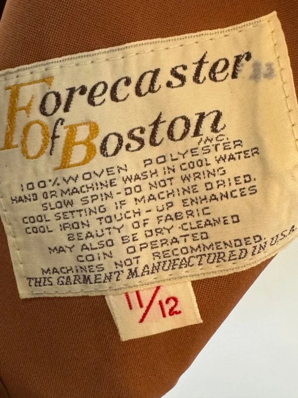 Forecaster Of Boston Womens Brown Belted Trench Coat Size 11/12 Polyester Made I - Picture 5 of 8